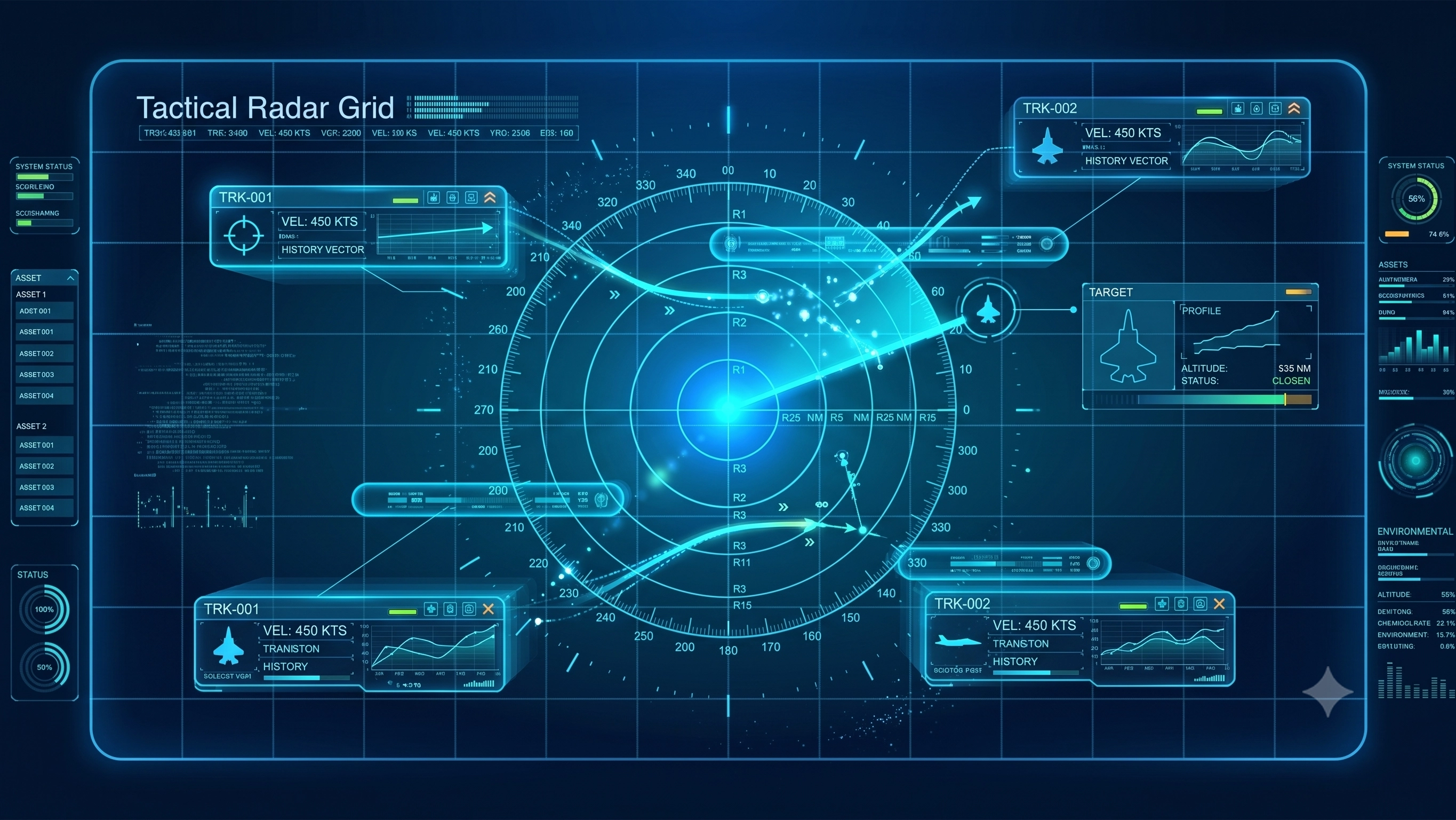 Radar style battle map